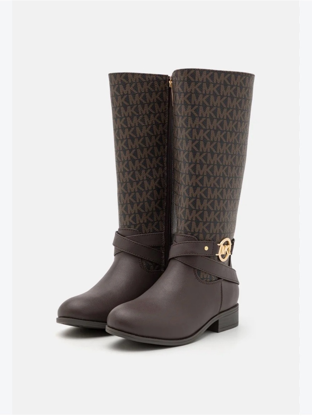 Michael Kors Kids Brown Logo-Print Finley Rory Boot Sz 3